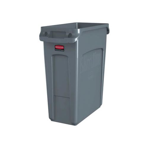 Rubbermaid afvalcontainer Slim Jim, 60 liter, grijs