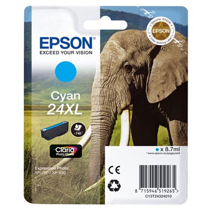 Epson Epson 24XL (C13T24324012) ink cyan 740 pages (original)