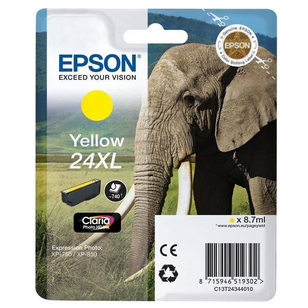 Epson Epson 24XL (C13T24344012) ink yellow 740 pages (original)