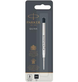 Parker Parker Quink vulling voor balpen medium, zwart, op blister