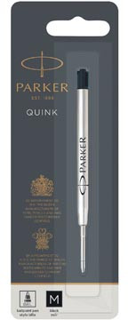 Parker Parker Quink vulling voor balpen medium, zwart, op blister