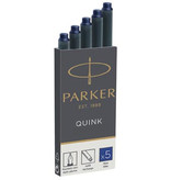 Parker Parker Quink inktpatronen permanent blauw, doos met 5 stuks