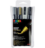 Posca Posca paintmarker PC-5M etui 4st in assorti metallic kleuren