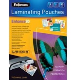 Fellowes lamineerhoes Enhance80 zelfklevend ft A4, 160 micron (2 x 80 micron), pak van 100 stuks