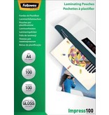 Fellowes Fellowes lamineerhoes Impress100 A4 200mic (2x100mic) 100st