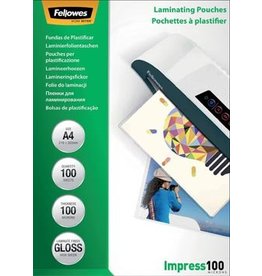 Fellowes lamineerhoes Impress100 ft A4, 200 micron (2 x 100 micron), pak van 100 stuks