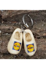 woodenshoe pair keyhanger with logo or text