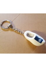 Clog key rings with image or text (clog color: yellow, white or clear)