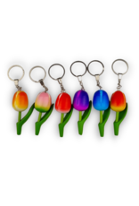 Tulip keychain with your text or logo - colors in mix