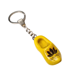 Klomp sleutelhangers Geel met logo