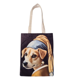 Wilhelmus Canvas tas 40*30cm Hondje met de parel