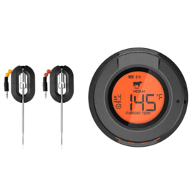 Keij Kamado Digitale Bluetooth Dome thermometer met 2 probes en 4 poorten - waterdicht