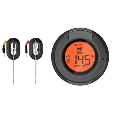 Digitale Bluetooth Dome thermometer met 2 probes en 4 poorten - waterdicht