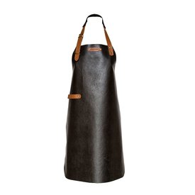 Xapron Leren schort New York - Zwart - XL