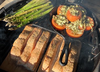 Makkelijke zalm van de BBQ 