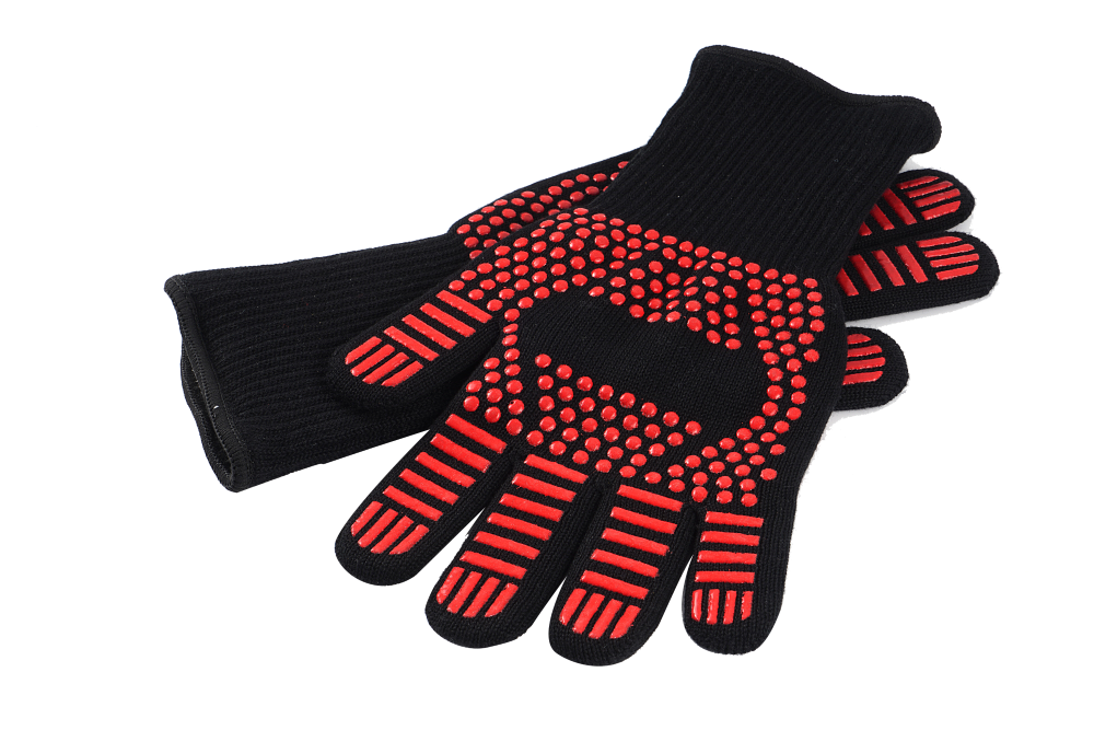 baard aanraken kralen BBQ handschoenen - hitte bestendig - Aramide & Silicone | KamadoBBQ