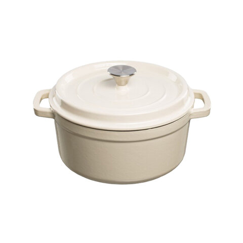 Grand Feu - Geëmailleerde gietijzeren braadpan - 4,7 ltr. - wit