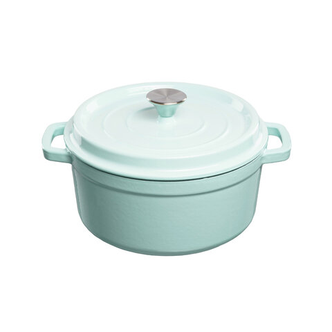 Grand Feu - Geëmailleerde gietijzeren braadpan - 3,5 ltr. - licht blauw