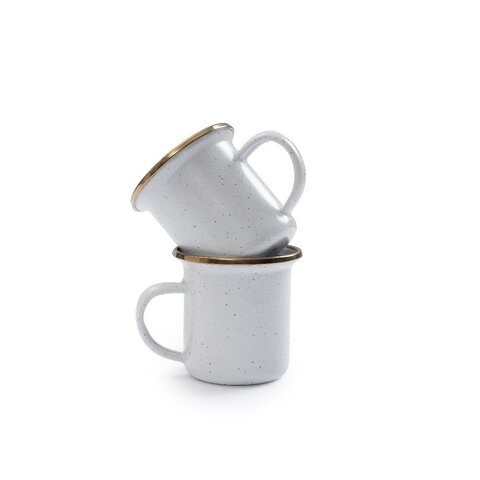 Barebones - Espresso kopjes - Geëmailleerd - Eggshell - 2 stuks