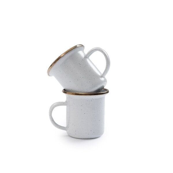 Barebones Barebones - Espresso kopjes - Geëmailleerd - Eggshell - 2 stuks