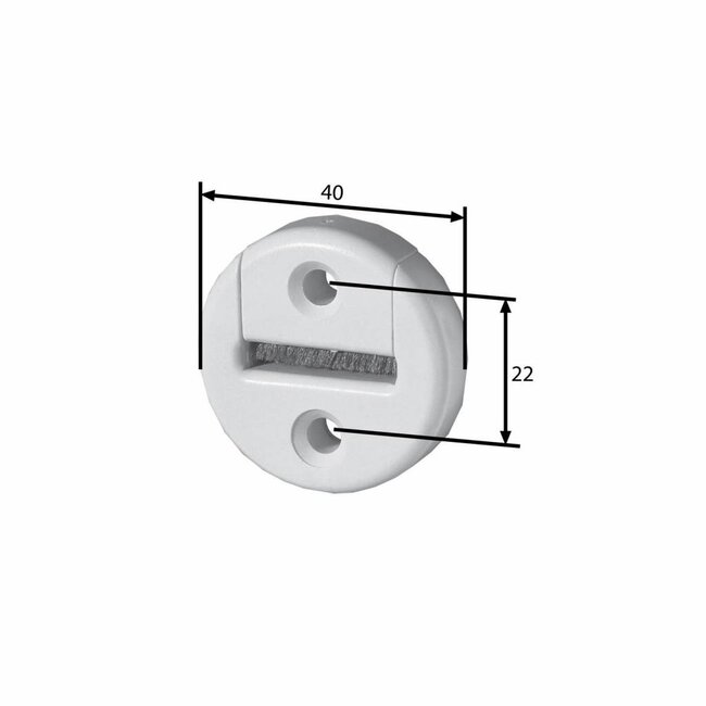 Selve Guide de sangle rond en plastique avec insert de brosse