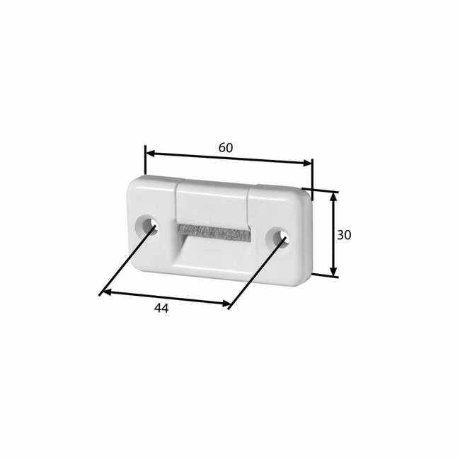 Selve Strap guide plastic rectangular with brush insert