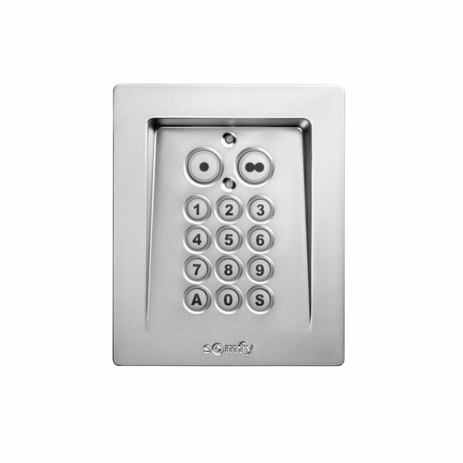 Somfy RTS wireless keypad, metal housing