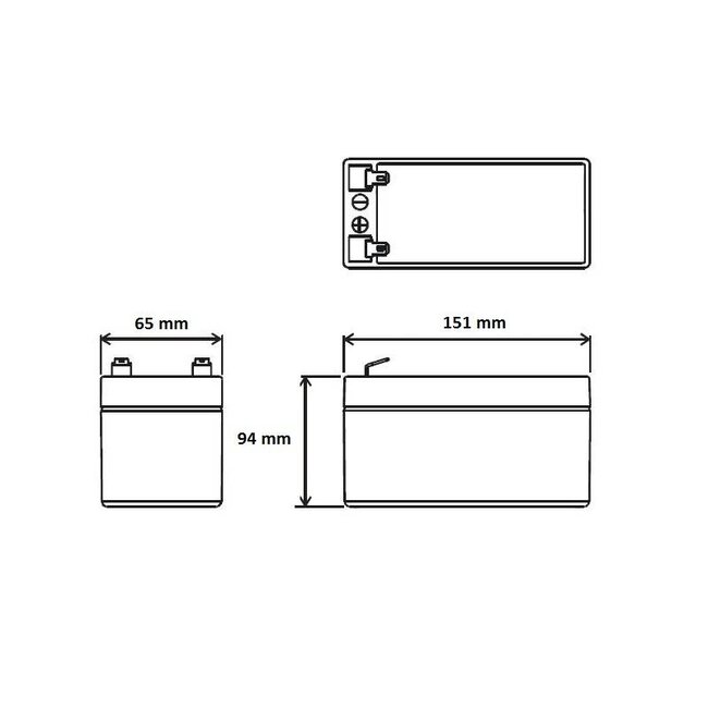 Sealed lead battery 12 volts - 7.2 Ah