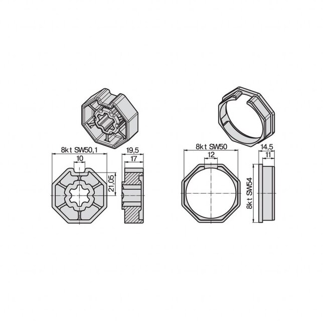Becker Adaption kit 8k50 - R series motors