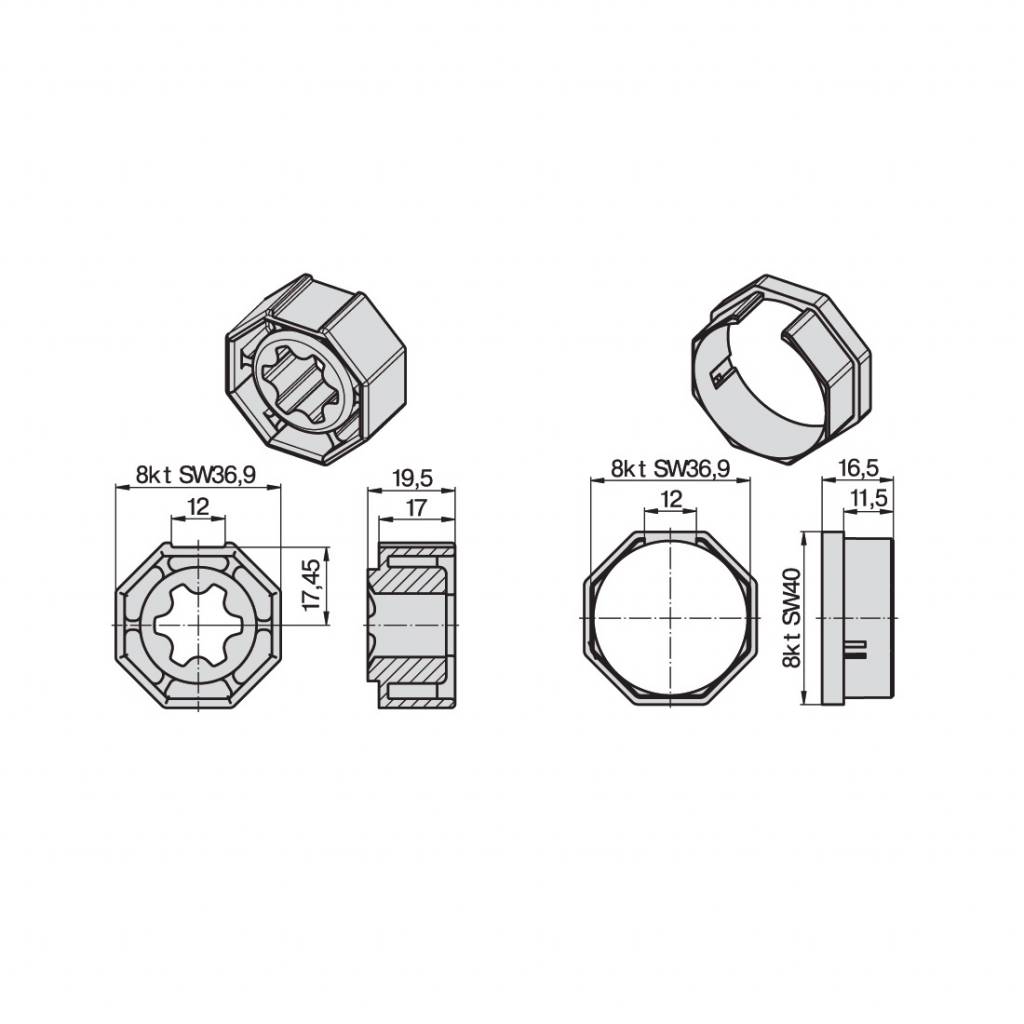 Becker Adaptieset 8k40 - P serie motoren, foto 3 van 3
