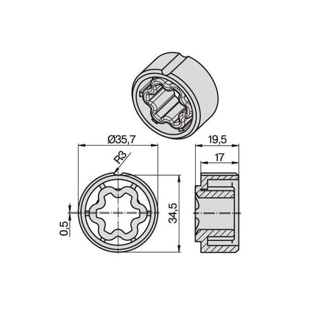 Becker Carriage Ø 38 x 1 and Ø 40 x 2 - P series motors