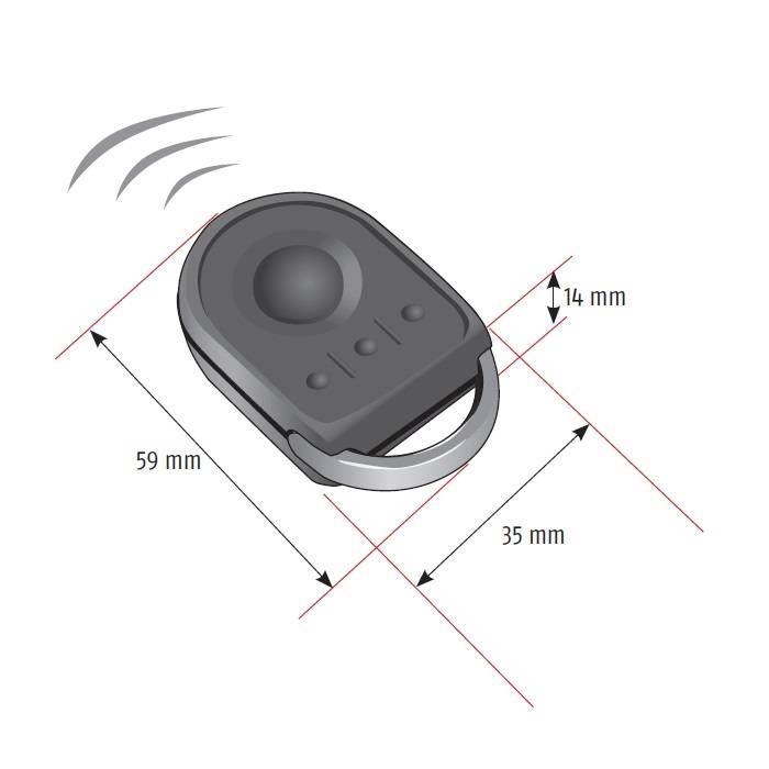 Somfy KeyGo RTS 4-kanaals afstandsbediening - handzender, foto 4 van 4