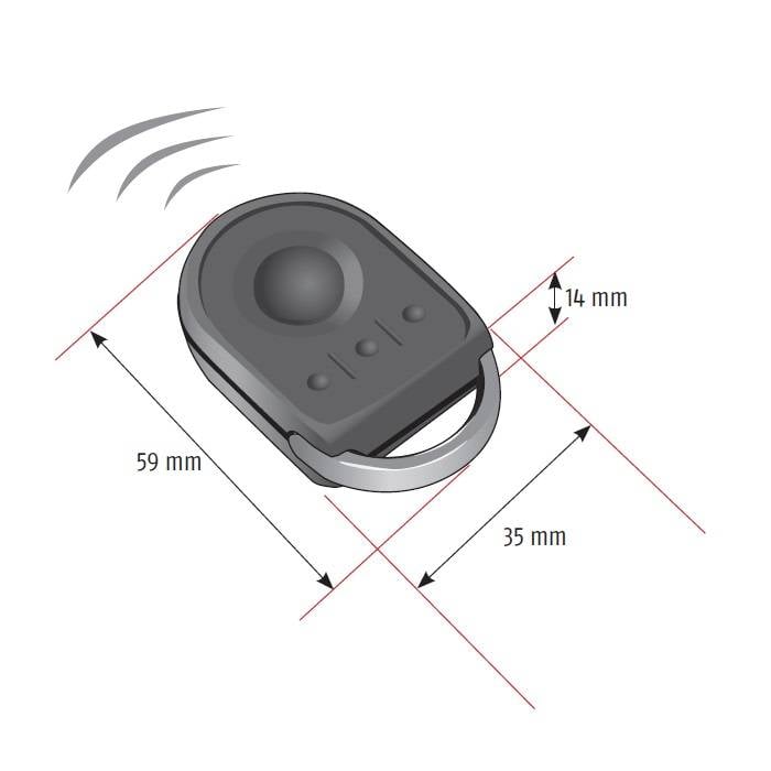 Somfy KeyGo RTS 4-kanaals afstandsbediening - handzender