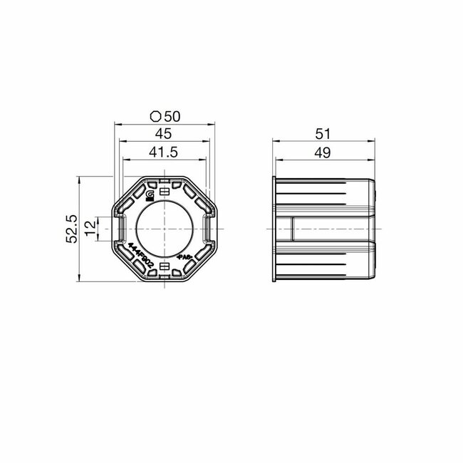 Geiger Engrenage à vent 1:3 Geiger 8 côté 50 adaptation