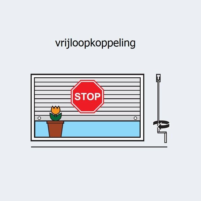 Geiger Windwerk 1:3 Geiger 8 kant 40, asgat vierkant 6 mm, met vrijloop