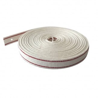 Selve Pull-up tape 22 mm, cotton, white/red, per metre