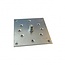 Selve Steel mounting plate 100x100 mm with Axle/Shaft Ø 12 mm