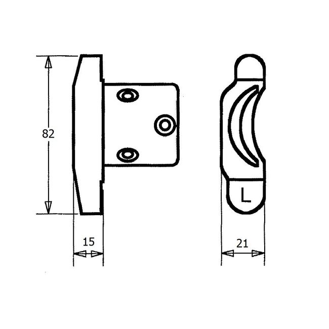 Huismerk Hermes 44 end cams - braking plastic