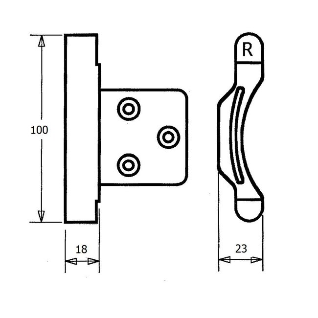 Huismerk Hermes 62 end lugs - braking plastic