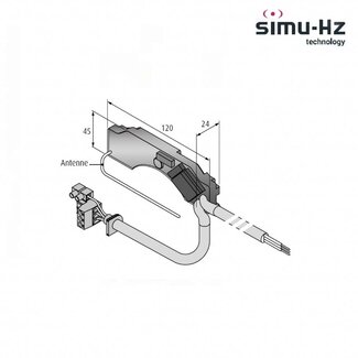 Simu externe Hz-ontvanger voor buismotoren