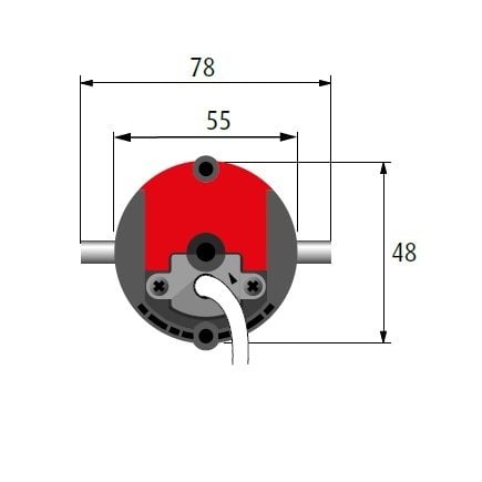 Simu T5 HZ 02 buismotor met geïntegreerde ontvanger