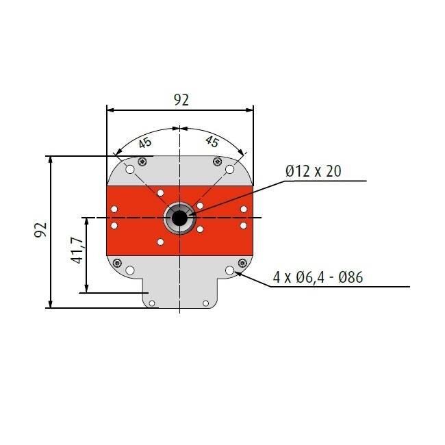 Simu T5 DMI Hz buismotor met geïntegreerde ontvanger en noodhandbediening