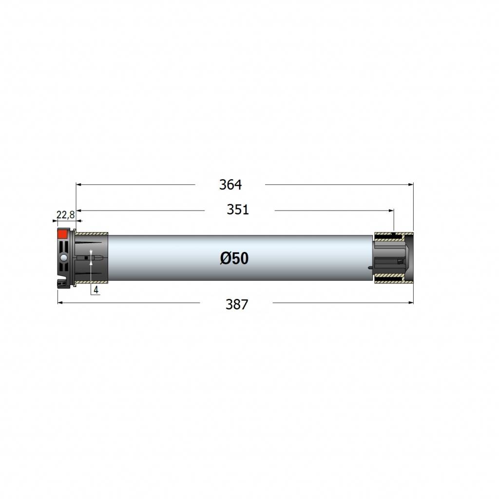 Simu T5 Auto short en T5 Auto short Hz buismotor voor rolluiken, foto 4 van 5