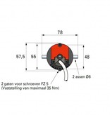 Simu T5 E SP zonweringmotor met automatische afstelling en doekcorrectie