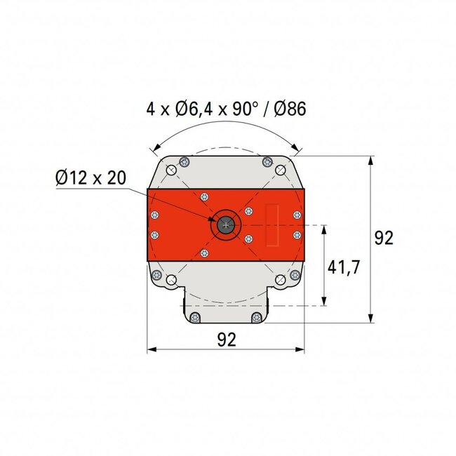 Simu T6 DMI Rohrmotor mit Not-Handsteuerung