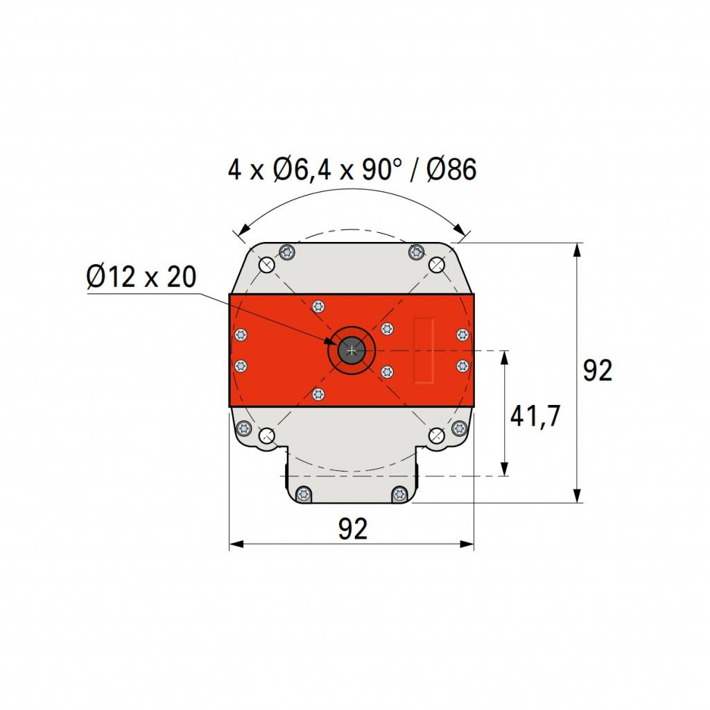 Simu T6 DMI buismotor met noodhandbediening, foto 3 van 3