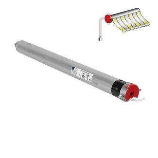 Simu T6 E SP Rohrmotor mit Stoffdehnungsausgleich