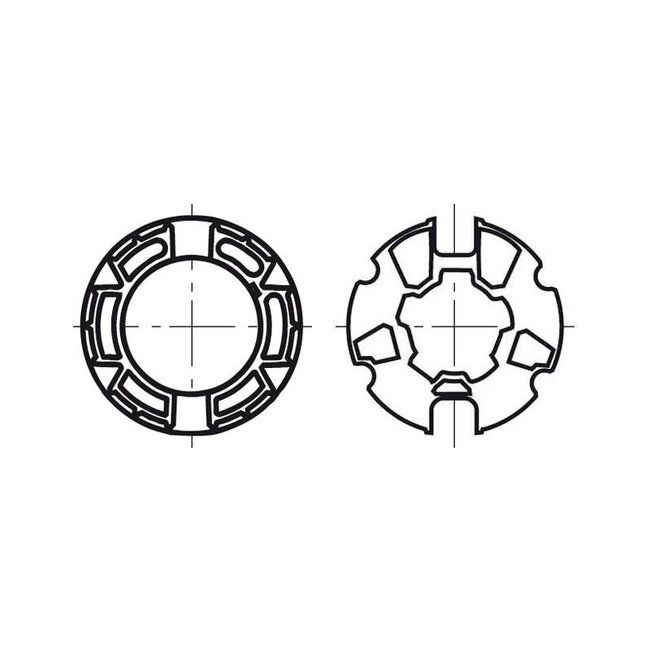 Adaption set for Dohner axle/Shaft Ø 74 mm with cloth slot