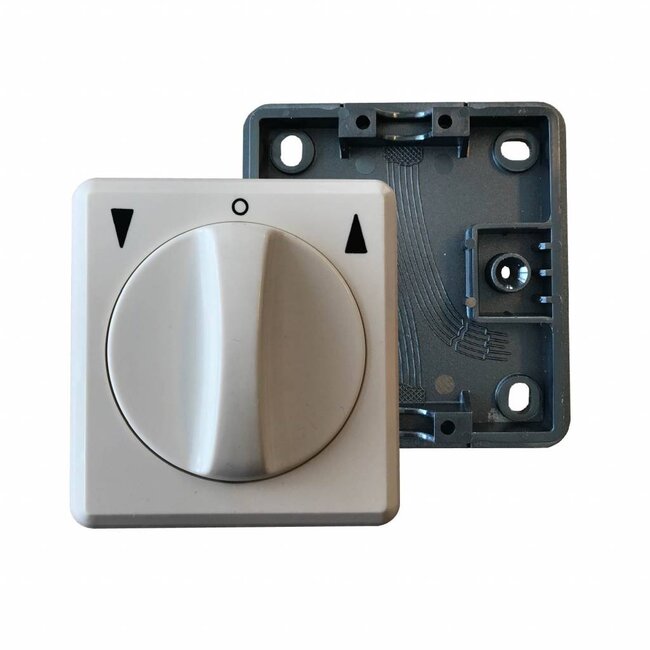 Geba Interrupteur rotatif en saillie KNA 2T/1 + plaque de base - unipolaire - crème/blanc