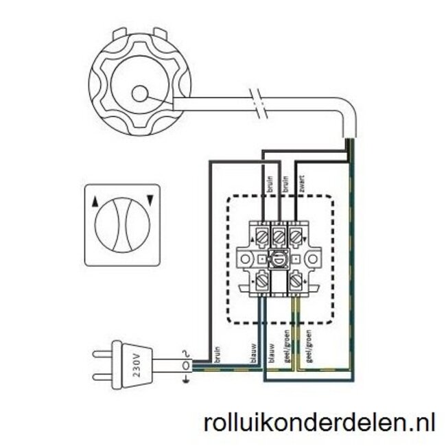Geba Surface-mounted rotary switch KNA 2T/1 + baseplate - single-pole - cream/white